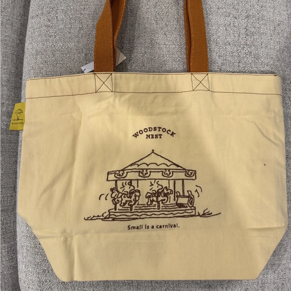Peanuts | Bags | New Peanuts Snoopy And Woodstock Tote Bag Japan ...